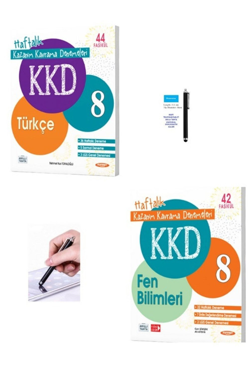 Kurmay 2023 8.sınıf Fen Bilimleri-türkçe Kazanım Kavrama Deneme Seti+dokunmatik Kalem(kkd)86fasikül