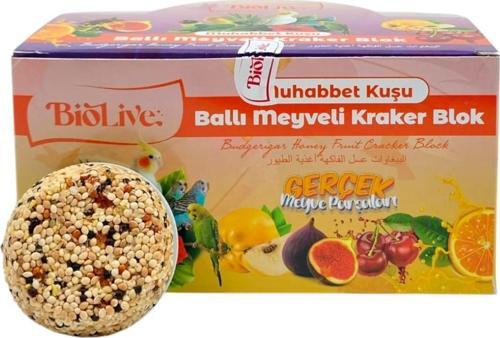 Muhabbet Kuşları İçin Ballı Meyveli kraker blok 1 Adet
