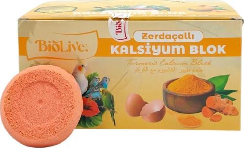 Muhabbet Kuşları İçin Zerdeçallı Kalsiyum Blok 1 Adet