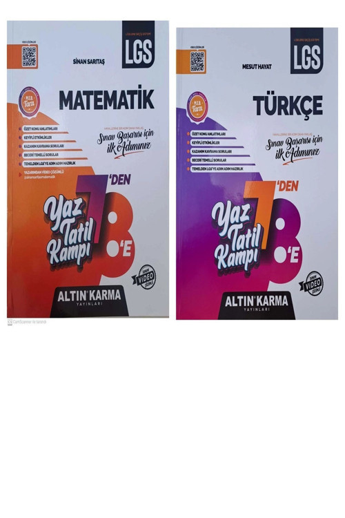 2025 LGS 7 DEN 8 E YAZ TATİL KAMPI TÜRKÇE MATEMATİK ( MESUT HAYAT SİNAN SARITAŞ)