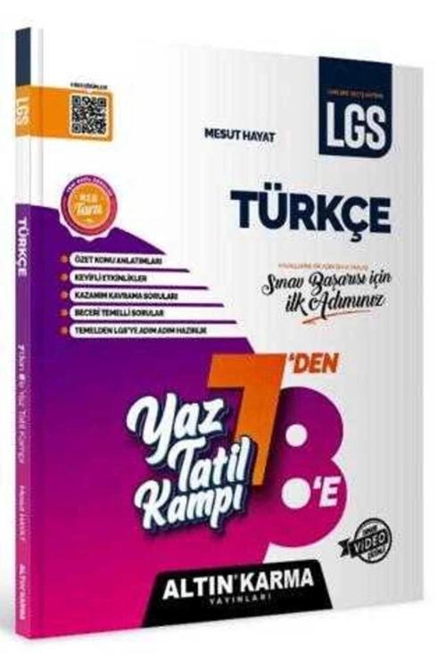 Lgs 8.sınıf 7 Den 8'e Türkçe Kamp Kitabı