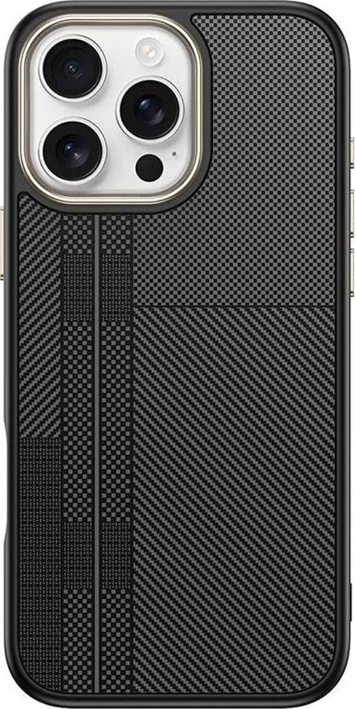 iPhone 16 Pro Kılıf M-safe Şarj Özellikli Karbon Fiber Görünümlü Antina Kılıf