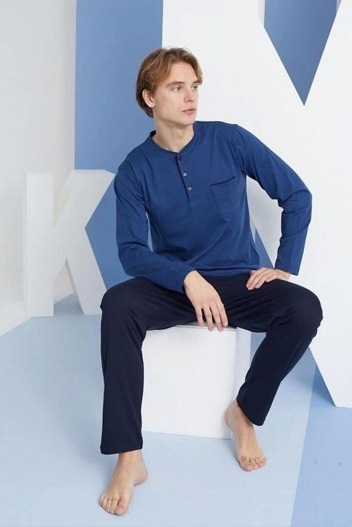 Erkek Midi Yaka Pijama Takım