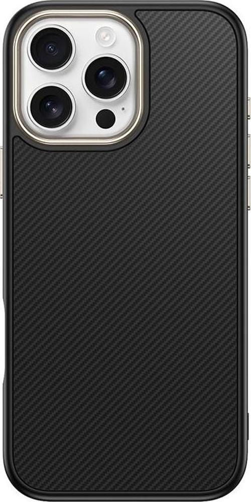 iPhone 16 Pro Kılıf M-safe Şarj Özellikli Karbon Fiber Görünümlü Antina Kılıf