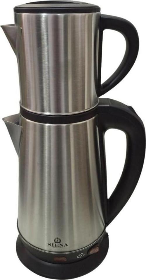 SN-1004 Çelik Çay Makinesi Demlik 0.8 Lt Alt Demlik (Suluk) 1.8 Lt - İnox