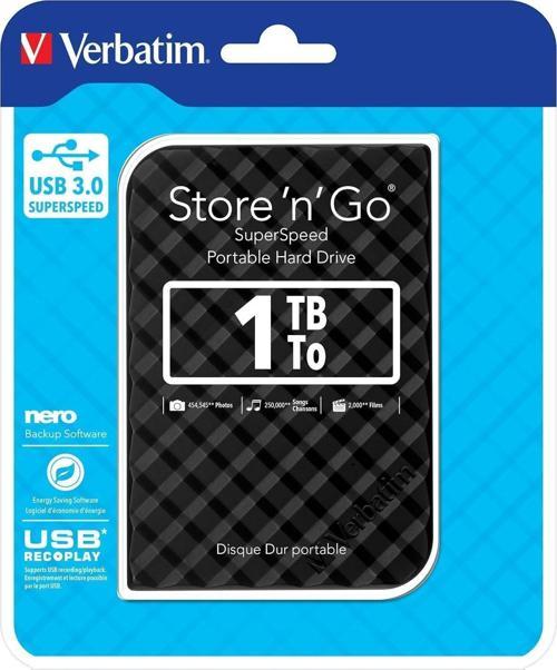 53194 - 1TB USB 3.0 Siyah Taşınabilir Harddisk