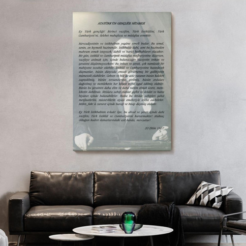 Atatürk'Ün Gençliğe Hitabesi Duvar Tablosu-6465