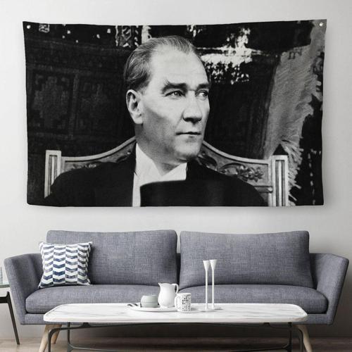 Keskin Bakışlı Atatürk Duvar Örtüsü-Halısı-6635