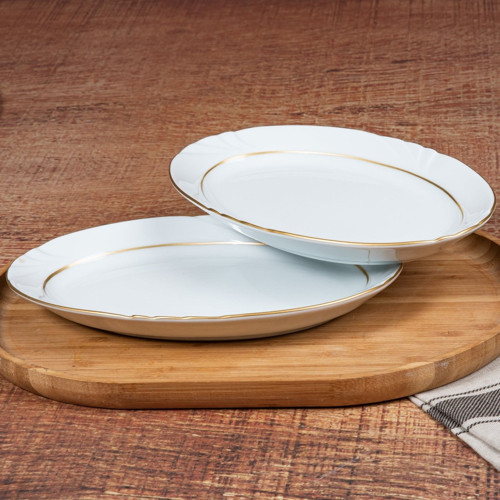 Soprano 2 Adet 25 Cm Gold Kayık Tabak