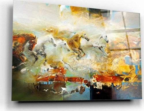 Renkli Cam Tablo Hediyelik, Dekoratif, Ofis, Mutfak