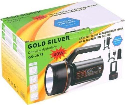 GS-2671 Şarjlı El Feneri 40W+28 SMD LED Projektör