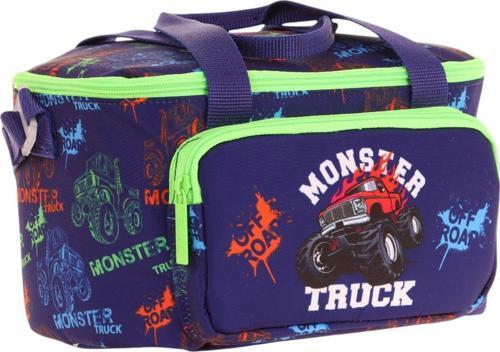 Kids Thermo Isı Yalıtımlı Erkek Çocuk Monster Truck Yeşil Lacivert Beslenme Çantası L7279 (İki Bölmeli)