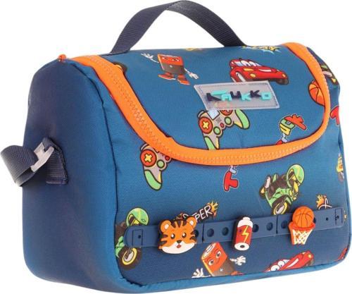 Kids Isı Yalıtımlı, Silikon Aksesuarlı Beslenme Çantası - Lacivert Turuncu - Erkek Çocuk - L7259