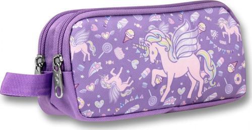 Ümit Çanta 5029 (Unicorn Pegasus Desenli - Lila Renkli) Kız Çocuk Kalem Çantası