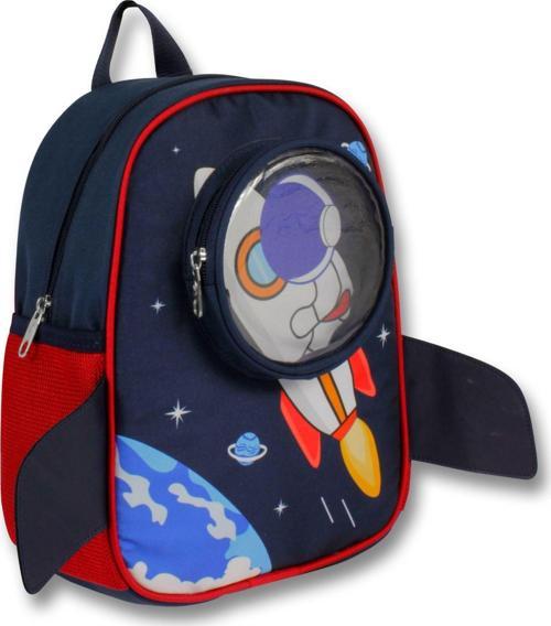 Ümit Çanta Erkek Çocuk Astronot Baskılı Lacivert Kırmızı Anaokulu Sırt Çantası - 5127