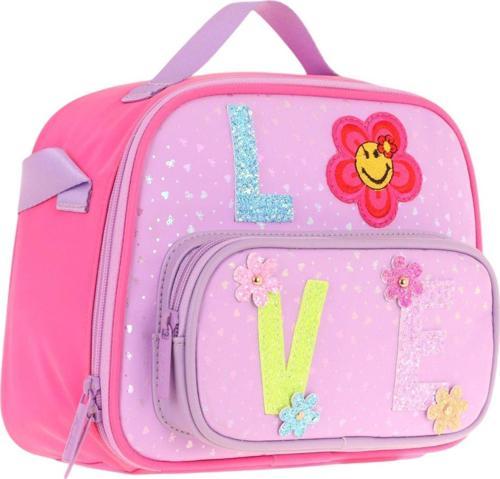 Kids Kız Çocuk Isı Yalıtımlı İki Bölmeli Beslenme Çantası (Simli Love Baskılı) L7211