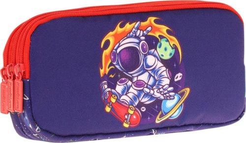 Kids Kırmızı Lacivert, Astronot, Erkek Çocuk Üç Bölmeli Okul Kalem Çantası - L8267