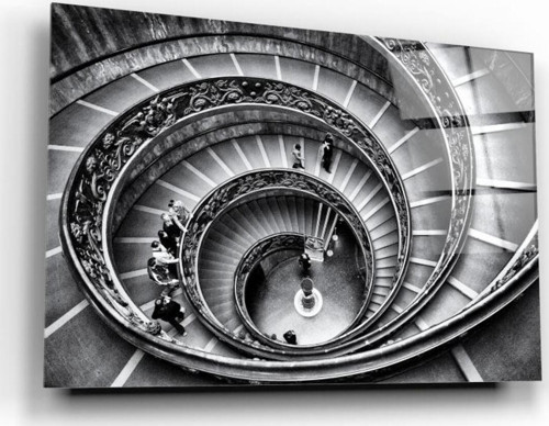 Spiral Merdivenler Cam Tablo Hediyelik, Dekoratif, Ofis, Mutfak
