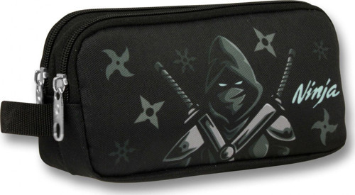 Ümit Çanta Siyah Turkuaz Ninja Desenli Kalem Çantası - Erkek Çocuk - 5068