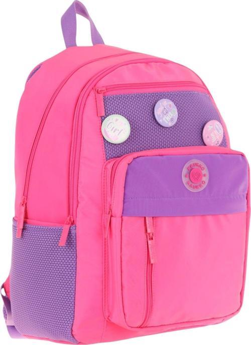 Kauko Holiday Kız Çocuk Altı Bölmeli Rozetli Okul Sırt Çantası - Pembe - K1830