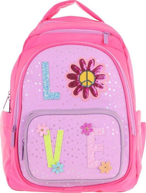 Kids Simli Love Desenli Kız Çocuk Dört Bölmeli Okul Çantası - L5211
