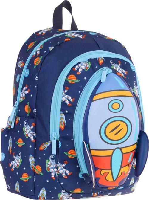 Kids Üç Gözlü (Erkek Çocuk) Okul Sırt Çantası (Roket Detaylı) - L5260