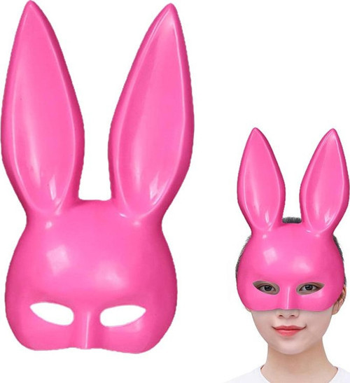 Pembe Renk Ekstra Lüks Uzun Tavşan Maskesi