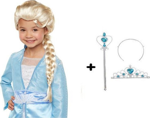 Karlar Ülkesi Frozen Elsa Kostüm Seti Çocuk Boy