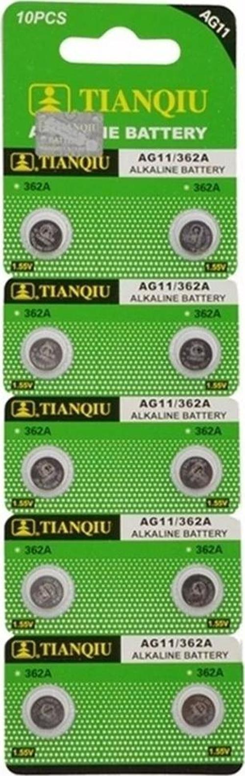TıanQıu Ag11 Lr721/362 Alkalin 10'lu Düğme Pil