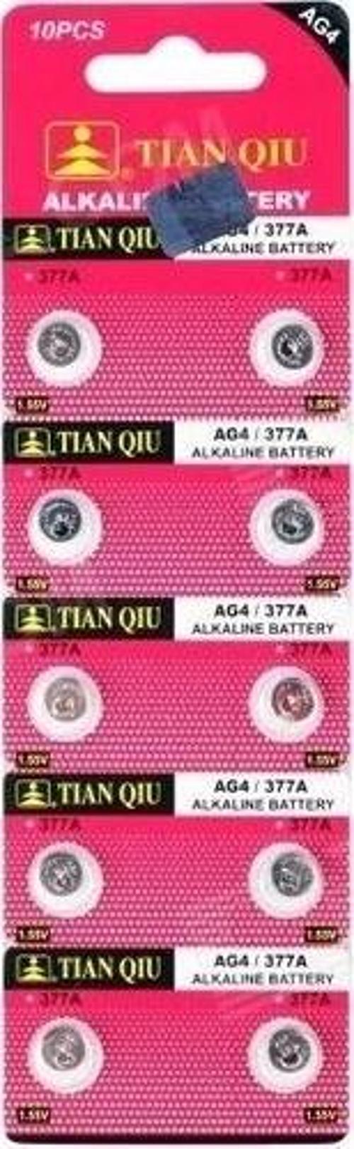 TıanQıu Ag4 Lr626/377 Alkalin 10'lu Düğme Pil