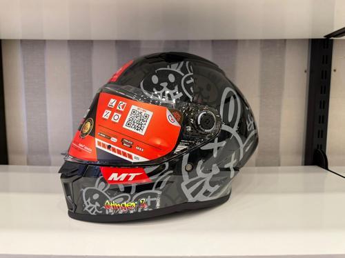 KASK MT STINGER RAM F1 PARLAK SİYAH/GRİ