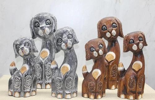 Ahşap 3'lü Köpek Seti 3trendy-1