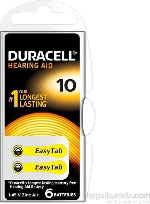 Duracell 10 Numara 6 Lı İşitme Cihazı Pili