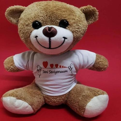 Seni Seviyorum Temalı Peluş Ayıcık