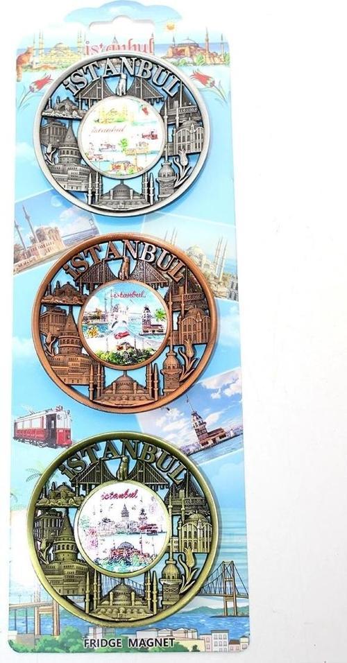 İstanbul Temalı Metal Magnet 3'lü Set Alk2891