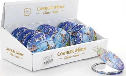 Taşlı İstanbul Tasarımı El Aynası İnce Alk2477