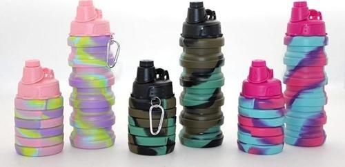 Katlanabilir Portatif Silikon Su Şişesi 500 Ml Alk3141