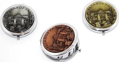 Metal İstanbul Temalı Yöresel Kabartmalı El Aynası 2alk110