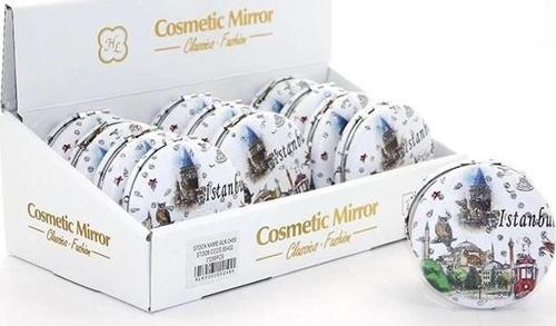 Taşlı İstanbul Tasarımı El Aynası Kalın Alk2489