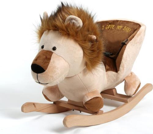 Safeline Bebe Peluş Ahşap Sallanır Oyuncak Aslan