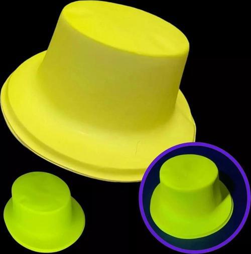 Neon Partisi Sarı Renk Plastik Fötr Şapka