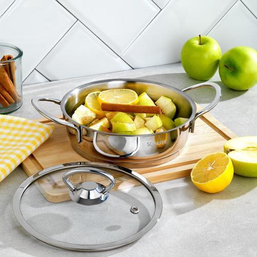 Micro Mini Basık Çelik Tencere 16 Cm-2 Parça