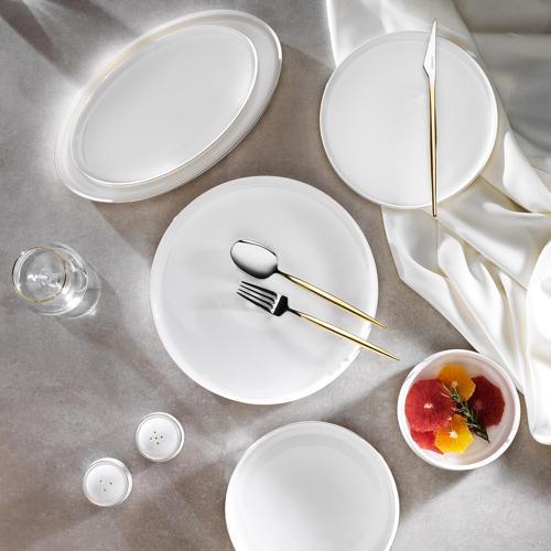Superfine Bone Lumiere Yemek Takımı 56 Parça-Gold