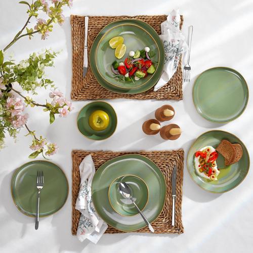 Hope Yemek Takımı 24 Parça-Yeşil