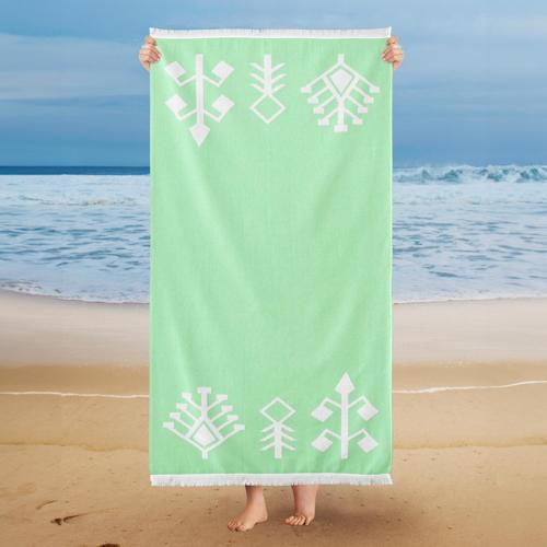 Home Ethnic 75x150 Plaj Havlusu-Yeşil