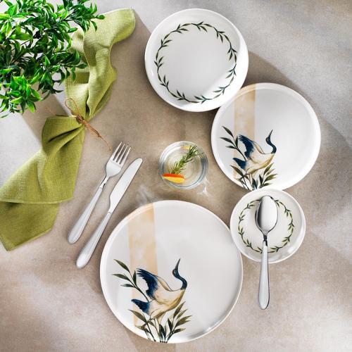 Dolce Yemek Takımı 24 Parça-Yeşil