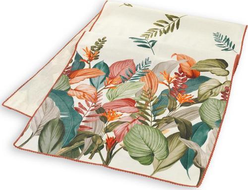 Home Tropical Poly Linen Runner 45x150 Cm-Yeşil