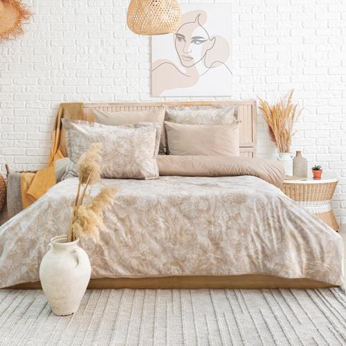 Home Premium Comfort Çift Kişilik Nevresim Takımı 6 Parça-Ekru