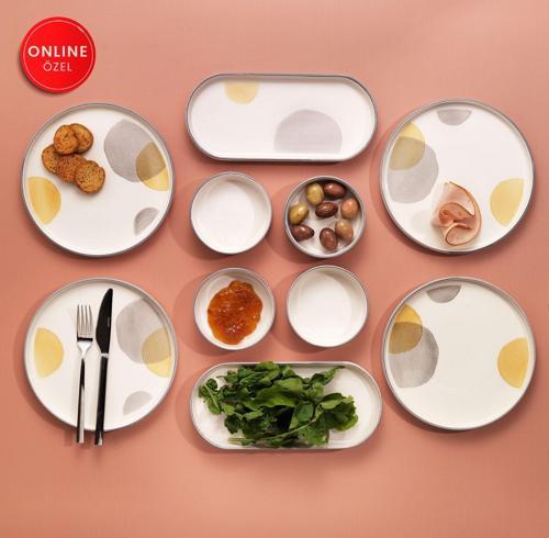Sunny 4 Kişilik Kahvaltı Takımı 10 Parça-Gri