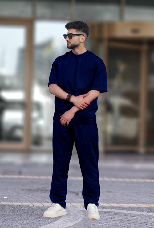Erkek Oversize Kısa Kollu Yazlık Pijama Takımı
